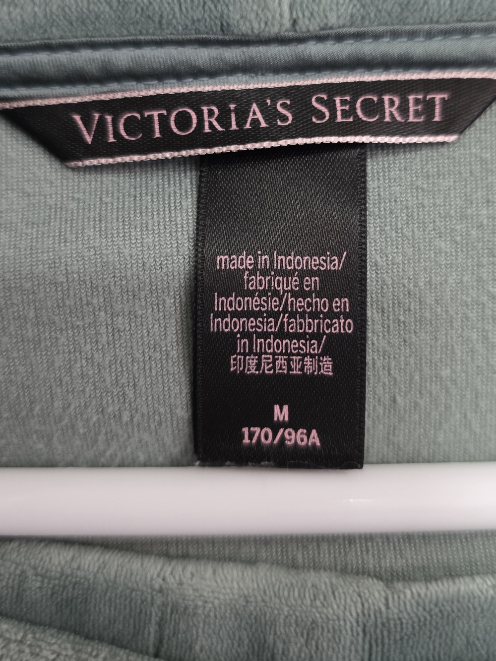 Victoria's Secret Velour Hoodie and Jogger Track Suit Set - Sage Lounge Wear - Picture 4 of 9